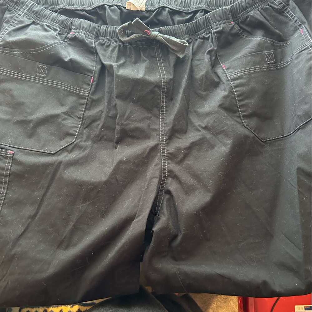 3 pairs women’s black scrub pants
